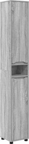 vidaXL Dulap de Baie Gri Sonoma 30,5 x 30 x 195 cm Lemn compozit