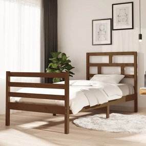 3101271 vidaXL Cadru de pat, maro miere, 90x200 cm, lemn masiv de pin