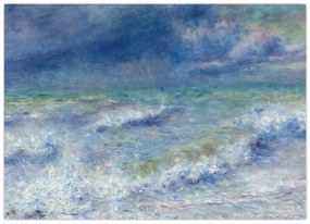 Tablou pe sticlă - Pierre-Auguste Renoir, Seascape, reproducere (70x50 cm)