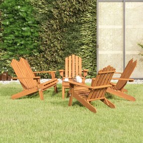 3152136 vidaXL Set mobilier de grădină Adirondack, 5 piese, lemn masiv acacia