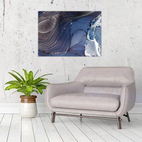 Tablou pe sticlă - Cerneală marmorată (70x50 cm)