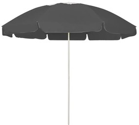 Umbrela de plaja, antracit, 240 cm Antracit si alb, 240 cm