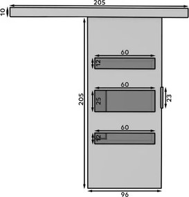 Ușă glisantă montată pe perete DESIO – 96x205 cm – Cașmir