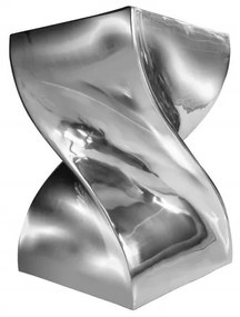 Taburete design deosebit Twist, argintiu