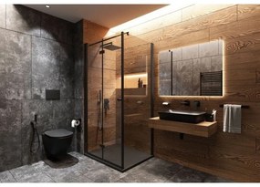 Cadita dus dreptunghiulara Deante Correo antracit metalic 120x80 cm