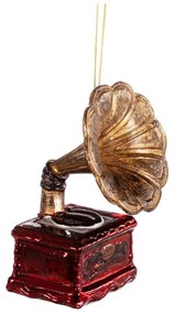 Ornament de Crăciun lucrat manual 11 cm Gramophone – Sass &amp; Belle
