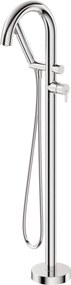 Baterie pentru cada freestanding, crom, cu set de dus, Deante Silia Crom