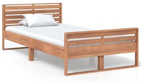 326261 vidaXL Cadru de pat, 100x200 cm, lemn masiv de tec