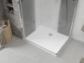 Mexen Lima Duo cabină de duș pliabilă 80 x 70 cm, transparentă, crom + cadă de duș plată - 856-080-070-01-02-4010