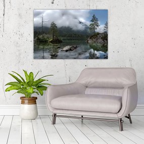 Tablou cu pomi în lac (90x60 cm)