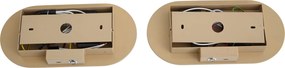 Set de 2 aplice de perete retro Taupe cu LED reglabil în 3 trepte și USB-C - Lila