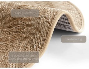 Covor adecvat interior/exterior NORTHRUGS Almendro, Ø 160 cm, bej