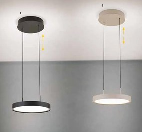 Lustra LED suspendata iluminat sus si jos TEIDE negru