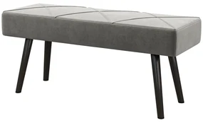 HOMCOM Danca Depozitare, Velvet Tapițat, cu Picioare de Oțel, pentru Dormitor, Living, Sufragerie, Hol, 100x36x45 cm, Gri | Aosom Romania