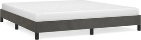 vidaXL Cadru de pat fără saltea, gri închis, 180x200 cm, catifea