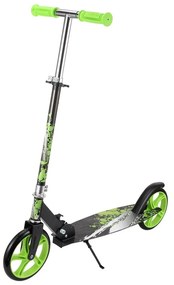 Trotineta copii si adolescenti NOVOKIDS™ Storm Camo PRO, Maxim 100 kg, Functie Super Brake, Maner reglabil pe inaltime, Diametru roata 200 mm, Verde