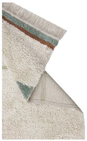 Covor albastru/crem lavabil/țesut manual din bumbac 140x200 cm Lanes Vintage Blue – Lorena Canals