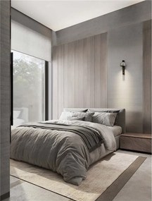 Aplica LED moderna stil minimalist LUSA negru/nickel