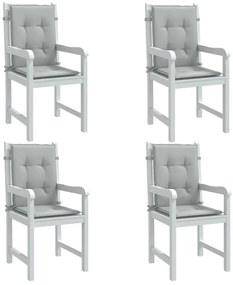 vidaXL Perne scaun cu spătar scund 4 buc. melanj gri 100x50x4cm textil