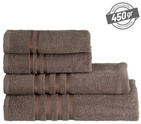 Prosop maro din bumbac din frotir 50x100 cm Simple – Casa Selección