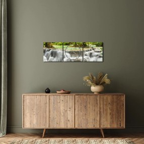 Tablou cu cascade (cu ceas) (90x30 cm)