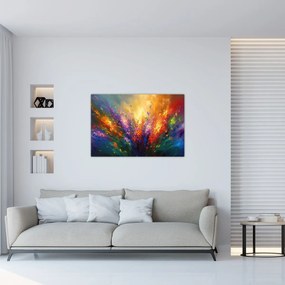 Tablou - Abstracție de flori (90x60 cm)
