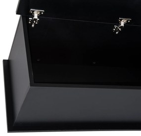 HOMCOM Cutie de depozitare cutie pentru jucării cu capacitate mare de depozitare și balamaua blocată din lemn 100 x 40 x 40 cm negru | Aosom Romania