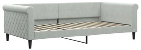 354251 vidaXL Cadru de pat, gri deschis, 100x200 cm, catifea