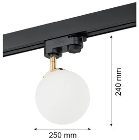 Spot pentru sistem de șină Argon 4307 BANG 1xG9/6W/230V alamă