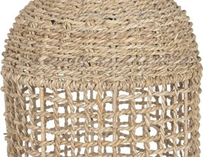Lampă de podea din lemn de tec și fibre naturale, 25×25×108 cm, „Bali"