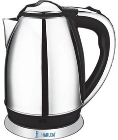 Cana electrica fara fir HARLEM® ,din inox, 1500 W, protectie supraincalzire, 1,5 Litri, ceainic electric, cafetiera