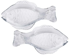 Set farfurii de sticlă PEŞTE 2 buc.