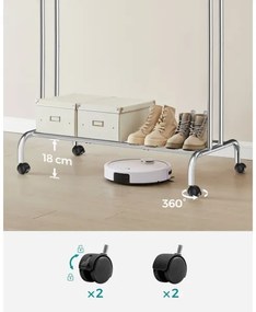 Cuier mobil LINEA, argintiu