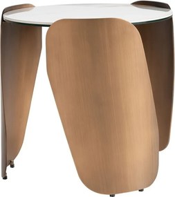 Masuta auxiliara design LUX Porcelain Marble 50cm