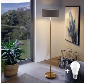 Lampadar LED TUNJA 1xE27/20W/230V, Ø 38 cm, auriu/maro