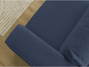 Canapea albastră extensibilă/cu spațiu de depozitare 265 cm Ezechiel – Bobochic Paris