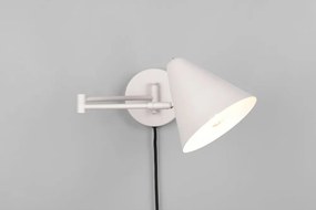 Aplică de perete fildeș cu structură flexibilă cu alimentare la priză ø 15 cm Cosima – Trio