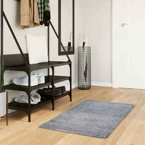 vidaXL Covor pufos &quot;PAMPLONA&quot; cu fire înalte albastru modern 60x110 cm