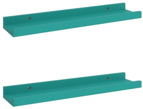 326709 vidaXL Rafturi de perete, 2 buc., albastru, 40x9x3 cm