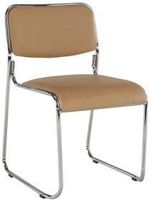 Scaun conferinţă, piele ecologică maro, BULUT