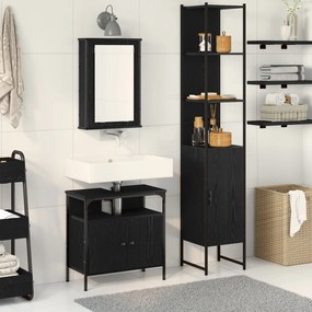 vidaXL Set de mobilă pentru baie 3 piese Wenge - Lemn prelucrat