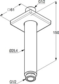 Brat dus vertical Kludi A-QA alb mat crom lucios Alb mat