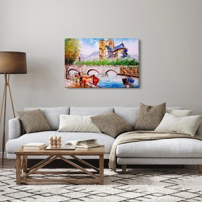 Tablou - Pictură în ulei a orașului (90x60 cm)