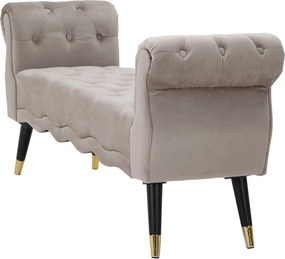 Bancă taupe cu tapițerie din catifea Paris – Mauro Ferretti