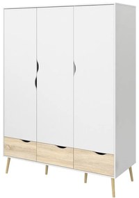 Șifonier Tvilum Oslo, 147x200 cm, alb-natural