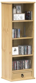 vidaXL Dulap de CD-uri „Corona”, 40x30x110 cm, lemn masiv de pin