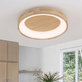 Brilagi - Plafonieră LED FALCON WOOD MODERN, 40 W, 230 V, Ø 60 cm, lemn