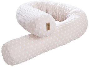 Apărătoare pentru pătuț bej din amestec de bumbac 170 cm Frosty Almond – Roba