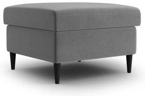 Taburet gri deschis cu tapițerie din catifea Kyoto – Cosmopolitan Design