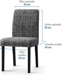 Gaico Huse bielastice VITTORIA gri scaun cu spatar 2 buc (45 x 45 x 50 cm)
